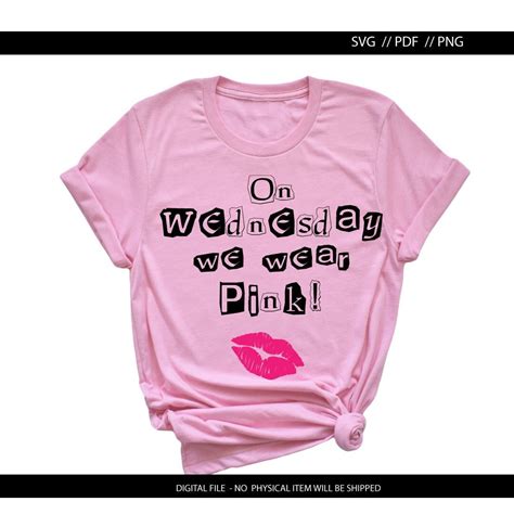 On Wednesday We Wear Pink Mean Girls Svg Filesmean Girls Shirt Design