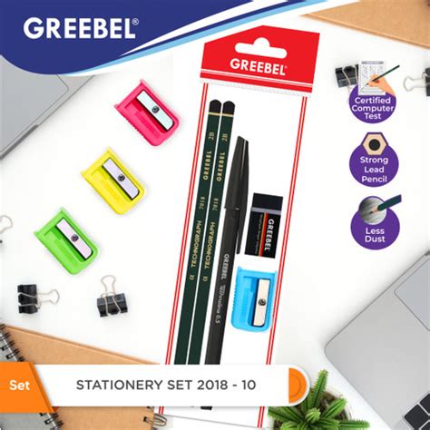 Promo Greebel Pensil 2b Ballpen Penghapus Rautan Stationery 2018