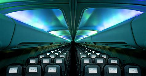 Northern Lights Shine On Icelandair Plane