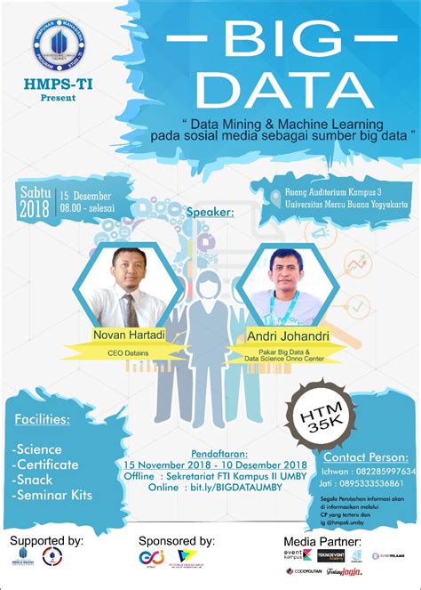 Poster Seminar Big Data Data Mining Machine Learning Pada Sosial