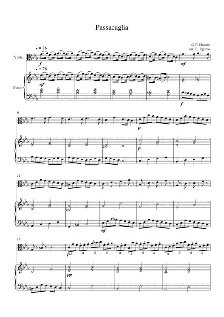 Passacaglia Handel Halvorsen For Two Violins Free Music Sheet