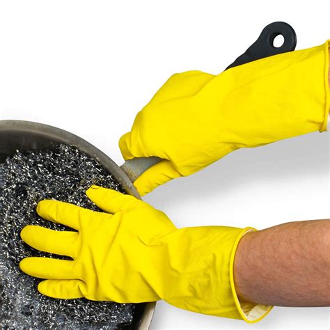 The Chemical Hut X Extra Large Yellow Industrial Cleaning Washing Up Rubber Gloves Gloves