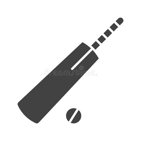 Cricket Icon Pictogram Vector Design Stick Figure Man Cricket Player