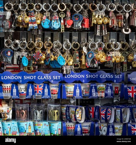 London And British Themed Souvenirs And Ts At A Tourist Souvenir
