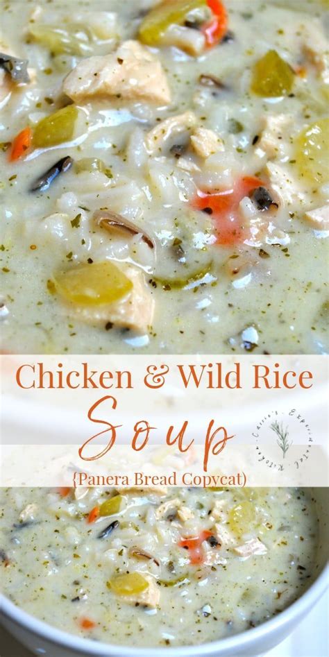 Simmer over medium heat until onions are translucent, approximately 10 minutes. Chicken & Wild Rice Soup (Panera Bread copycat) | Recipe ...