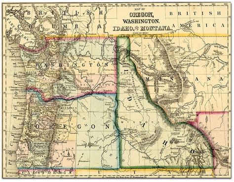 Historical Map Of The Pacific Northwest Northwest