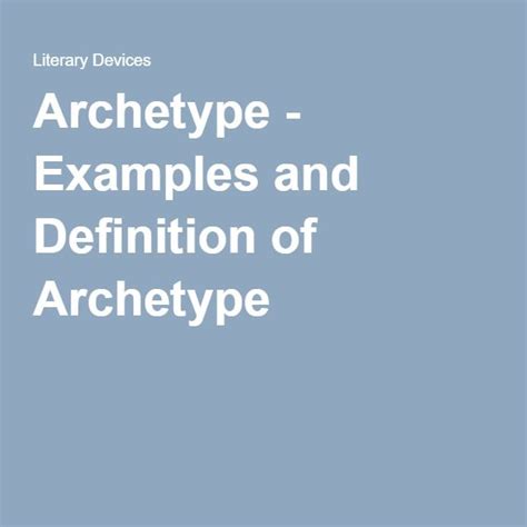 Archetype Examples And Definition Of Archetype Hyperbole Examples