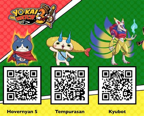 Guide List Of Officially Released Qr Codes For Yo Kai Off