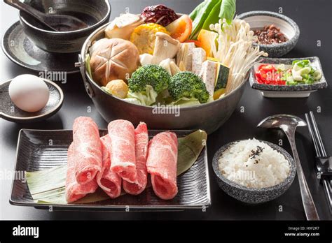 Shabu Shabu Traditional Japanese Hot Pot Stock Photo Alamy