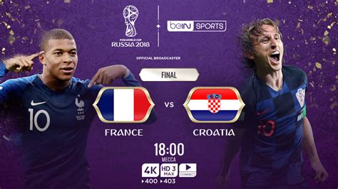 2018 World Cup Final France Vs Croatia Live Bein Sports