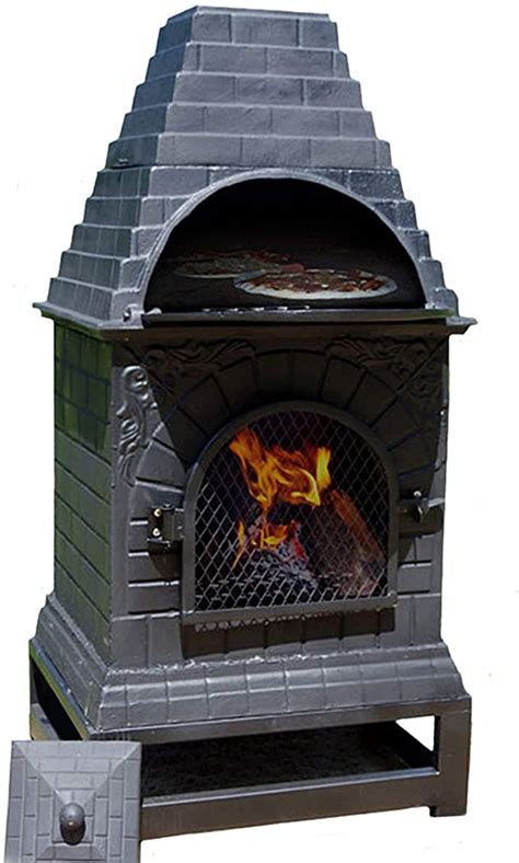 Plus, it can be a fire hazard! Amazon.com : The Blue Rooster Casita Wood Burning Chiminea Outdoor Fireplace Grill and Oven ...