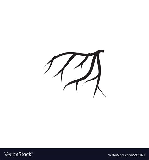 Root Icon Design Template Vecor Isolated Vector Image