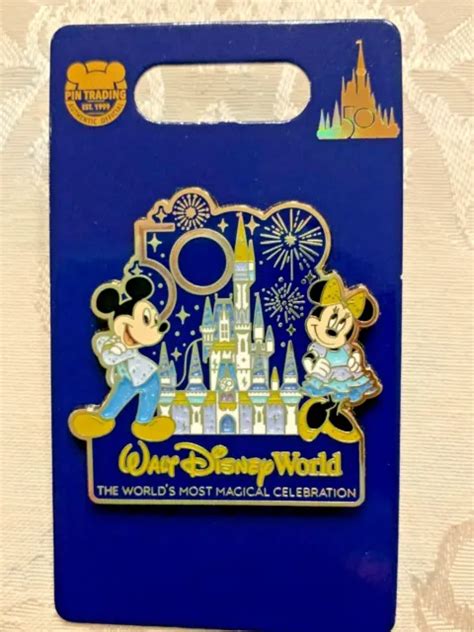 Wdw 50th Anniversary Mickey Minnie Cinderella Castle Walt Disney World