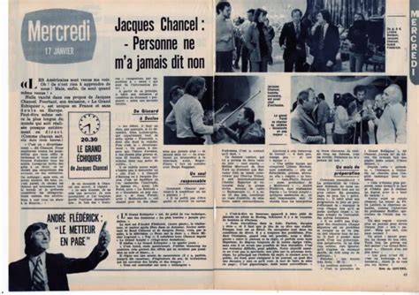 Coupure De Presse Clipping Jacques Chancel Andr Fl D Rick Pages Eur Picclick Fr