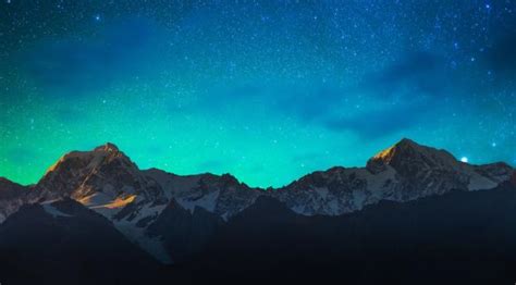 Starry Mountain Night Wallpaper Hd Nature 4k Wallpapers Images And