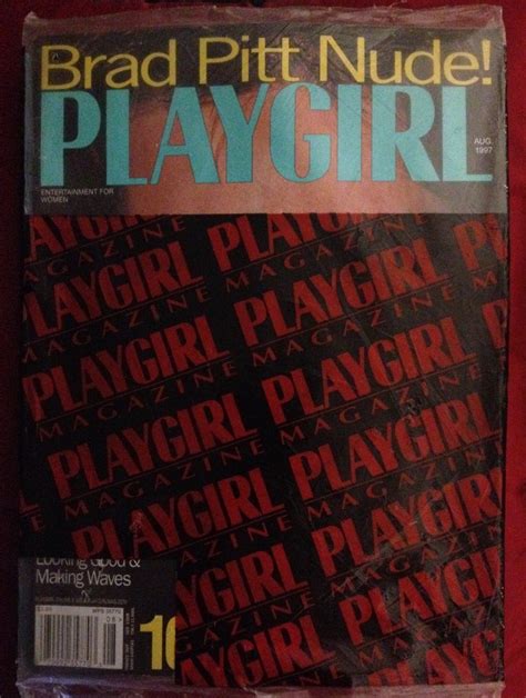 Buy Playgirl Magazine Issue Dated August Brad Pitt Nude Issue Very Rare Removed
