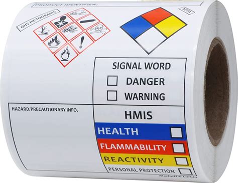Hybsk SDS OSHA Labels For Chemical Safety Data 4 X 3 Inches MSDS