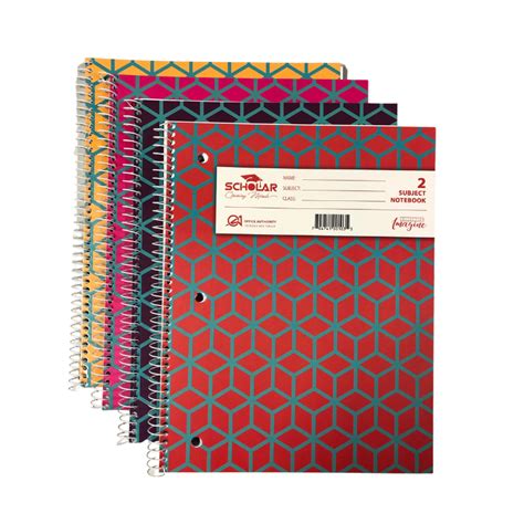 Scholar 2 Subject Spiral Notebook 60 Sheets The Up Shop