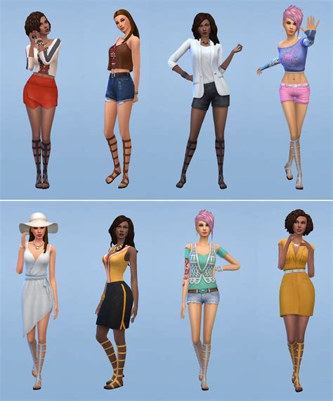 Netz à Porter Outfits Ready To Wear For Your Sims No Cc Required Sims 4 Clothing Sims