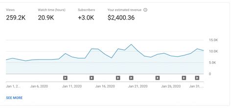 My Youtube Income Report January 2020 Roberto Blake
