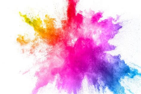Premium Photo Colorful Powder Explosion Abstract Pastel Color Dust