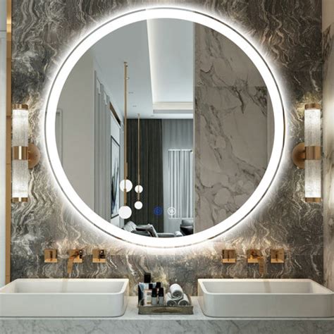 Orren Ellis Modern Contemporary Lighted Fog Free Round Bathroom