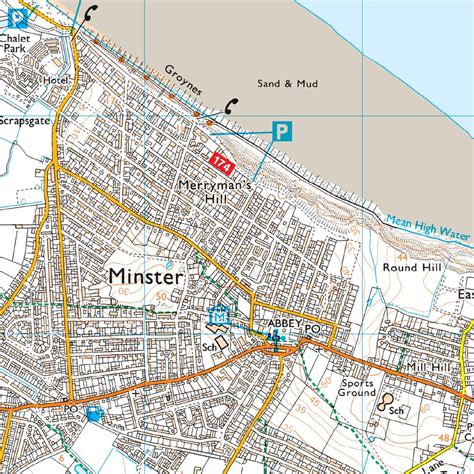 Os Map Of Sittingbourne And Faversham Explorer 149 Map Ordnance