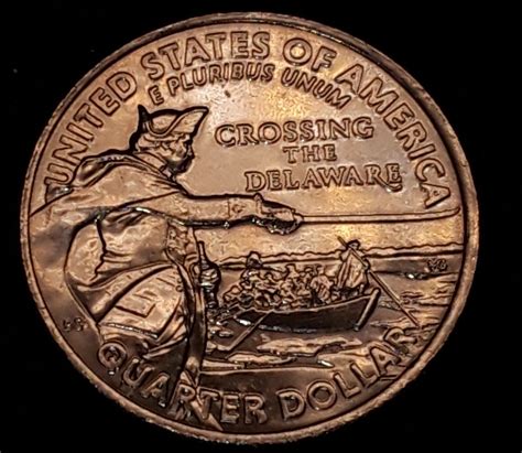 2021 D Crossing The Delaware Quarter Error Coin Bu From Bank Roll Rpm