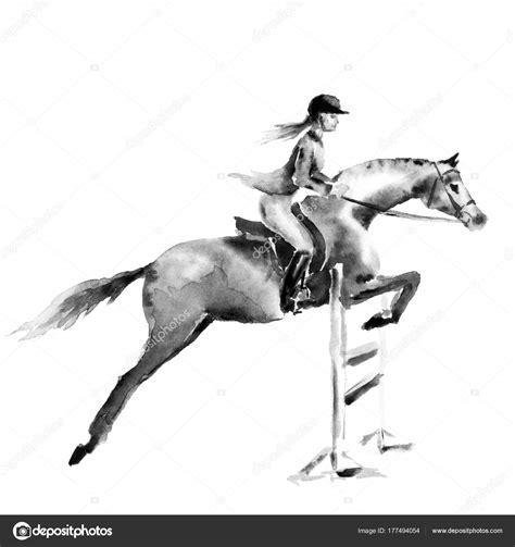 Het is belangrijk dat zowel ruiter als de paarden en ponys beleven maar het plezier van de ruiter mag nooit ten koste gaan van het paard. Ruiter Meisje Vrouw Paard Springen Bos Wit Zwart Wit ...
