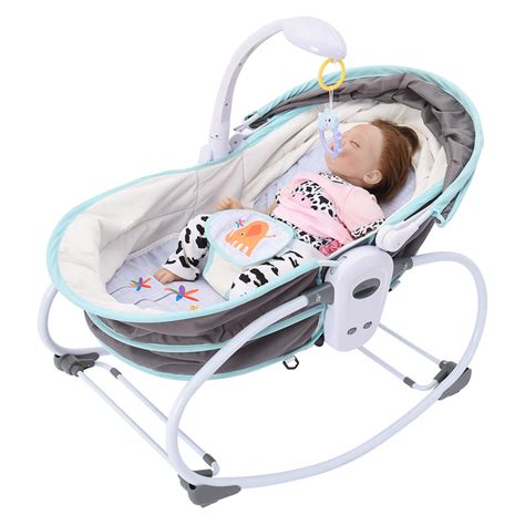 Colorzonesd 5 In 1 Portable Baby Rocking Bassinet Multi Functional Crib