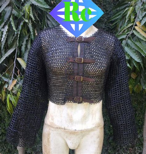 Chain Mail Half Shirt Flat Riveted With Solid Rings Chain Mail Etsy Uk