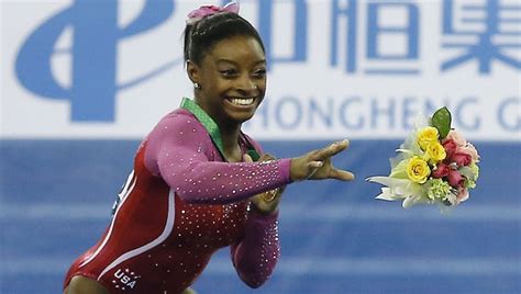 Simone Biles Sixth Woman To Win Consecutive Titles At Gym Worlds