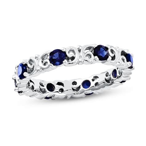 Stackable Ring Lab Created Sapphire Sterling Silver 13329440599 Kay