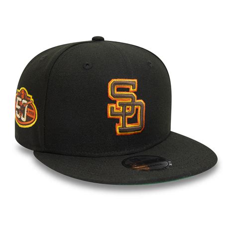 Official New Era San Diego Padres Mlb Black 9fifty Snapback Cap B8172