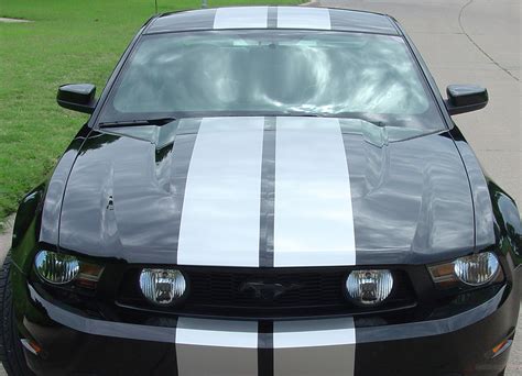 2010 2012 Ford Mustang Vinyl Graphics Hood Racing Stripes Decals