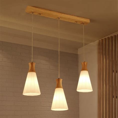 Buy Lukloy Wood Lamp Kitchen Island Pendant Light Set