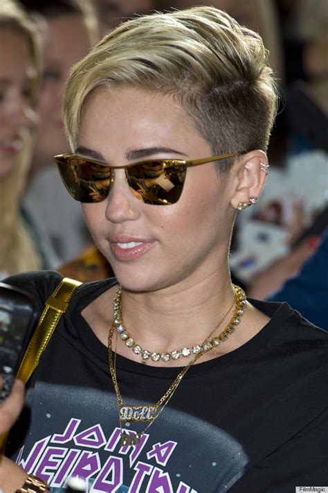 miley cyrus long hair wasn t real the singer reveals photos video huffpost
