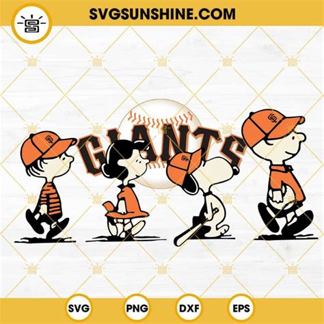 Snoopy Charlie Brown San Francisco Giants Svg Png Dxf Eps Cricut Files