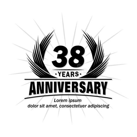 38 Years Anniversary Elegant Anniversary Design 38th Years Logo