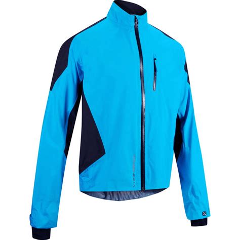 Rockrider 900 Membrane Waterproof Cycling Jacket Blue