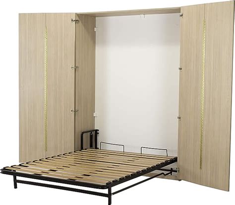 Wallbedking King Size Wall Bed In Pine Cabinet Murphy Bed Folding Bed