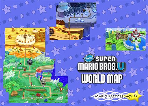 New Super Mario Bros U World Map Topographic Map Of Usa With States