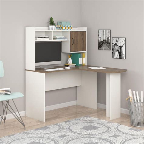 Mainstays L Shaped Desk With Hutch White