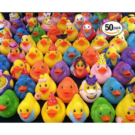 Play Kreative Rubber Ducky Assortment Pack Of 50 2 Inch Rubber Ducks