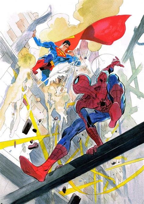Superman Vs Spider Man By Matías Bergara Superman Spiderman Comic