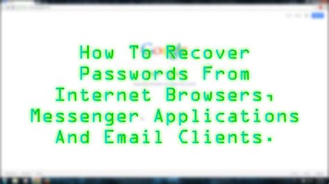 How To Recover Passwords Saved On A Pc Youtube
