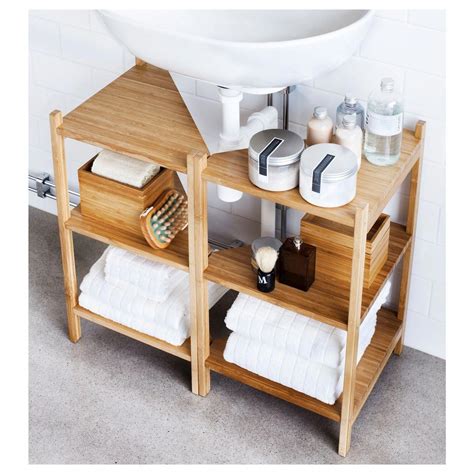 RÅgrund Sink Shelfcorner Shelf Bamboo Ikea Welcome To Blog Diy