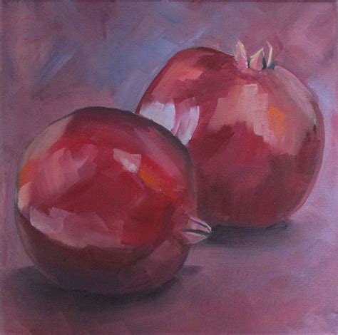 Pomegranates X Original Oil Painting By Breverjohnson Original