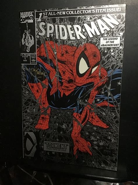 Spider Man 1 Regular Silver Edition 1990 Signed Todd McFarlane