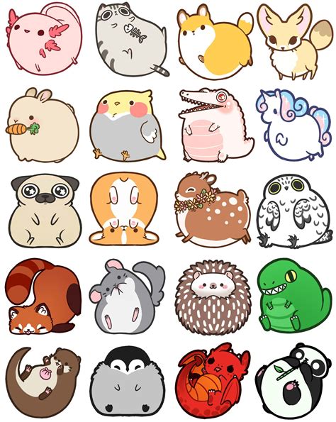 Cute Animal Drawings Kawaii